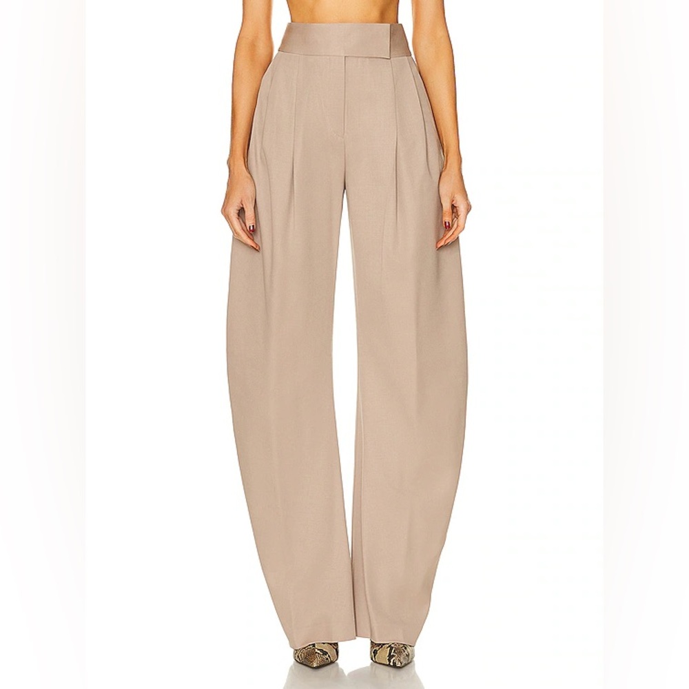 The Attico Beige Women's Wide-Leg Trousers
